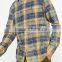 Youth grid comfortable leisure cotton short sleeve shirt