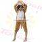 Short floss brown lion animal mascot cosplay costume jumpsuit for kids