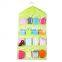 16 Pockets Door Wall Hanging Bag Sundry Socks Shoe Storage Tidy Pouches Green