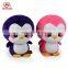 Custom cute soft pink plush penguin stuffed toy