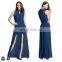 T-JP507 Elegant Navy Blue Lace Chiffon Latest Design Rompers Jumpsuits Women