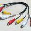 12 inch 3 RCA Male Jack to 6 RCA Female Plug Splitter Audio Video AV Adapter Cable