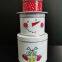Set of three Christmas snowman santa claus Tin Box 3 layers gift tin