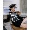 [Minimum batch of 6] 2020 autumn new girl T-shirt all-match western style mid-length T-shirt cow vest two-piece