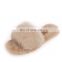 Wholesale Fashion Comfortable Indoor Outdoor Soft Non-slip Fur Slides Sheepskin Furry Winter Slippers For women Shoes