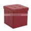 RTS modern home furniture luxury living room pvc leather furniture set foldable storage ottoman