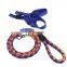 3 in 1 Braided Round Rope Nylon Dog Leash  Pet Collar Harness And Leashes