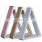 Wireless charging LED bedside table lamp with foldable triangle design for study