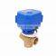 DN8 1/4 inch 3 Way L Port 24V DC CR2 2 Wire Auto Return Brass Electric Water Flow Control Valve