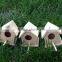 Different sizes natural solid wood bird houses, customized houses for bird wood