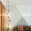 Glass ball coffee shop lighting pendant hanging chandeliers hotel led pendant lights