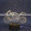 Wholesale 3D led lamp base, wood table lamp illusion acrylic sensor night light