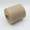 weaving yarn supplies ne12s/1 of recycled 60/40 polyester-cotton light brown colored yarn