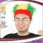 cheap promotion world cup red headband with attached green hair party wig