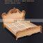 Popular Luxury Quality European Bedroom Wedding Queen Size Wood Carving Leather Wall Bed Wedding Bed
