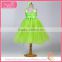Girls puffy green dresses for kids, baby clothes turkey, party dress for young girl