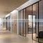 Frameless aluminum interior noiseless sliding barn door with powder coating anodized
