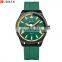 Curren 8421 New Fashion Quartz Watch Man 2022 Innovative Calendar Waterproof Silicon Band Green Stop Watches Relogio Masculino