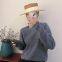 2025 newest  style 100% wool women fashion sweater soft fuzzy brush sweater