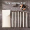 10 Pcs Cosmetic Brush Pu Leather Package Under-eye Eyeliner Smudging Brush Soft Hair Detailing Eyeshadow Brush Set