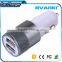 2016 New wholesale  with high quality IC protecting vehicle automobile DC adapter 2 USB car charger bulk buy from china