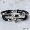 Hottest Kull Design Genuine Python Leather Bracelet with 316L stainless steel Luxury Jewelry