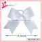 Hot selling in Europe & America supermarket solid ribbon bow hair scrunchies for women (XH11-8071)