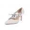 Handmade Italian Leather Ladys Shoes New Arrival 2015 Classy Women Low Heel Wedding Shoes Women Gladiator Shoes