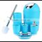 High Quality 6 Pieces/Set Six Color Plastic Bathroom Set Soap Dispenser+Soap Dish++Toothbrush Holder+Tumbler+ Waste Bin
