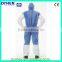 Disposable Coverall-blue 50gsm SMS breathable back panel