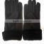 Men's fashion double face leather gloves with slit at side
