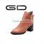 GD elegant romantic pointed toe retro vintage side zipper booties shoes for ladies