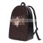 High Quality 3D Print Custom Leather Men Travelling Backpack Bag