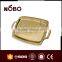 S/S 410 gold color plate with double handle