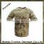 A-TACS camo printed 100% cotton men's army short multicam custom t-shirt