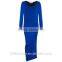 women pleat maxi dress Bodycon Blue Dress chinese clothing manufacturers