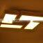 new style modern LED ceiling lamp, square acrylic ceiling lamp, wooden base ceiling lamp