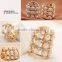 hot sale metal alloy plastic pearls scarf ring 2015