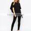 Hot Sale lady blouse short sleeve kimono Black blouse 2015