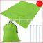 7X9 Feet Lightweight Beach Blanket with Nylon Tote Pouch & 4 Stakes Beach Mat Camping Mat Shade Tarp picnic Throw