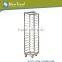 Commercial Kitchen 15 Tiers Metal Wire Basket Carts with 4 wheels,Bread basket trolley for sale