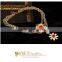 Fashion Jewelry Luxury Bright Exquisite Popular Baroque Style Crystal Alloy Flower Pendant Necklace in Stock