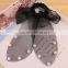 Elegant Small Imitation Pearls Decoration Big Chiffon Bows Elastic Rubber BandsHairwear Hair Accessories For Women & Girls