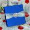 Wholesale elegant silk wedding invitation box with buckle