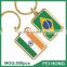 Souvenir gift mini custom country flag printing giveaway printable keyring
