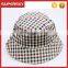 A-1539 fashion fishing plaid bucket hat outdoor plaid pattern bucket cap holiday plaid travel bucket hat
