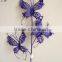 new High quality glitter butterfly branch christmas spray for christmas decorations