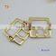 Light gold Double Pin Belt Buckle ornament accessory for handbag