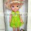 12 inch fashion vinyl doll toy with Gold, brown, black hair