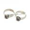 Best Friends !! Pink CZ 925 Sterling Silver Round Shape Toe Ring, Silver Jewelry India, Silver Jewelry Exporter